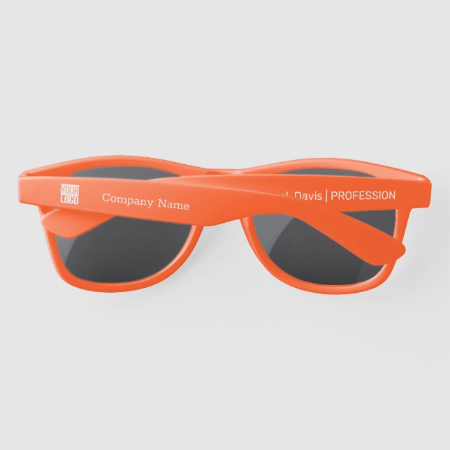 añade tu logo - gafas de sol naranjas (Reverso)