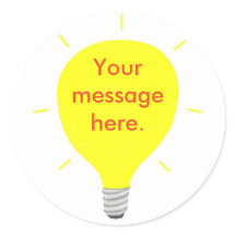 Añade tu mensaje aquí Pegatinas de bombillas amari