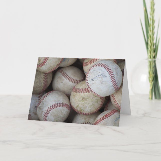 Añade tu propio texto Tarjeta temática de béisbol (Anverso)