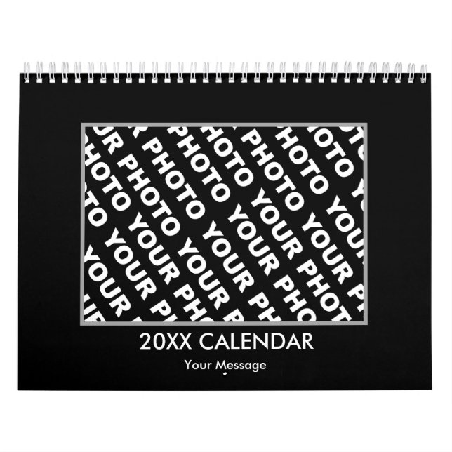 Añadir 14 Fotos Calendario Negro (Tapa)