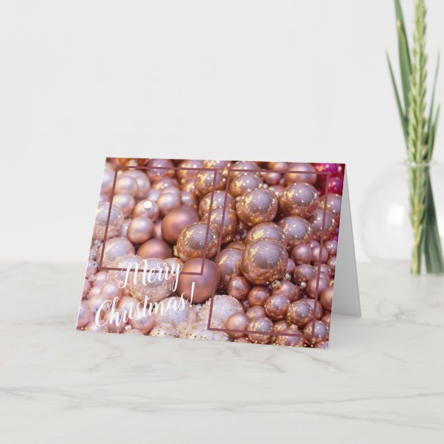 Añadir 2 Fotos Tarjeta de Tarjeta de Ornamento de  (Anverso)