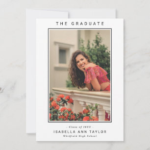 Añadir 2 Invitación de graduación moderna fotográf