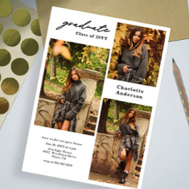 Añadir 3 anuncios de graduación modernos de fotos