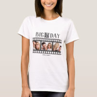 Añadir 3 fotos Cine divertido Camiseta para mujere