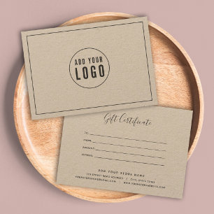 Añadir el logotipo Certificado de regalo de caligr