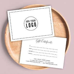Añadir el logotipo Certificado de regalo de caligr