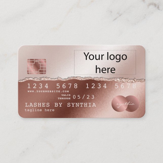 Añadir el logotipo de la tarjeta de crédito Rosa d (Anverso)