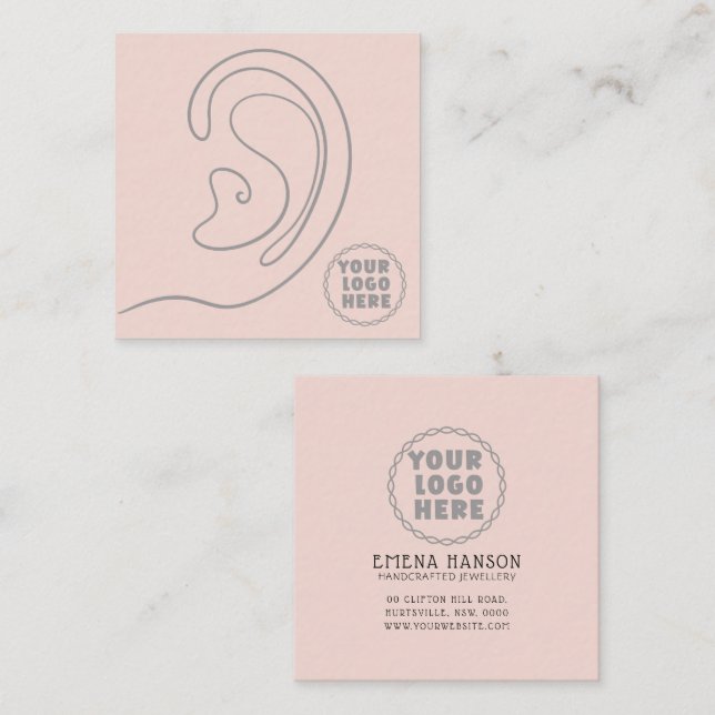 Añadir el logotipo joyería Tarjetas de visualizaci (Anverso / Reverso)