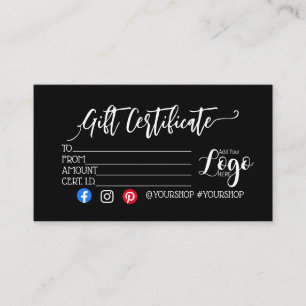 AÑADIR EL marketing de su certificado de regalo de