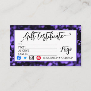 AÑADIR EL marketing de su certificado de regalo de