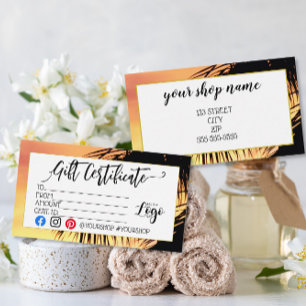 AÑADIR EL marketing de su certificado de regalo de