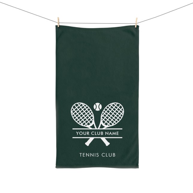 Añadir el nombre del club Tennis Team Green (Lawn Tennis Club Players Logo Green Hand Towel)