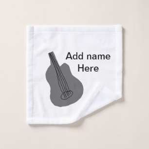 Añadir el nombre texto guitarra acústica marrón ed