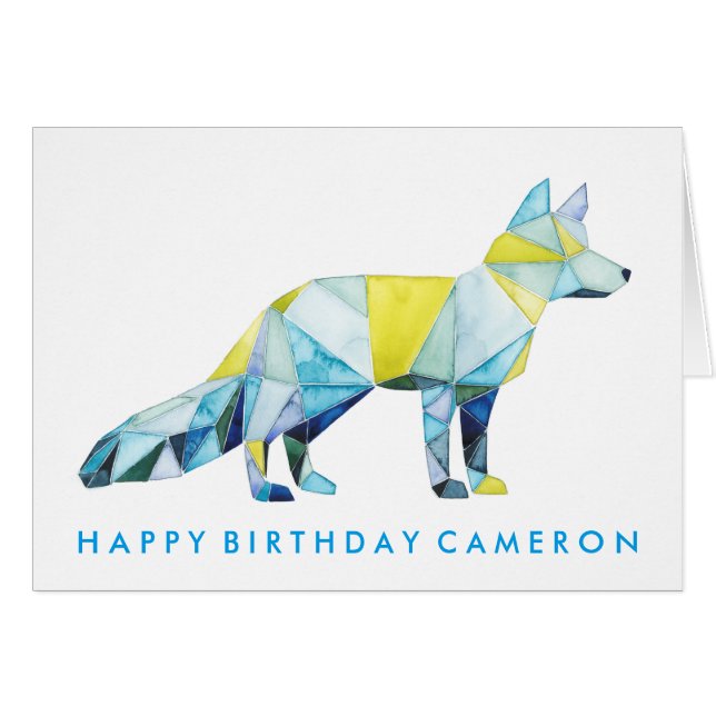 Añadir el texto | Animal Geométrico Fox (Anverso (Horizontal))