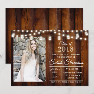 AÑADIR FOTO - Invitación a la graduación Mason Jar