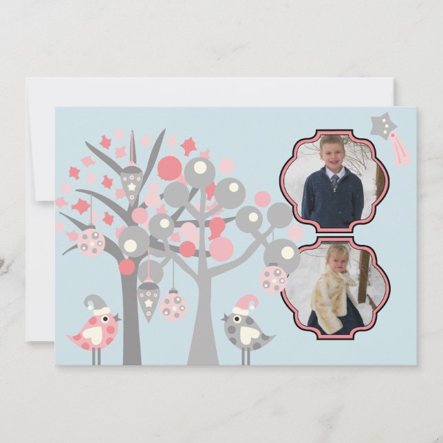 Añadir fotos Personalizado tarjeta de vacaciones A (Anverso)