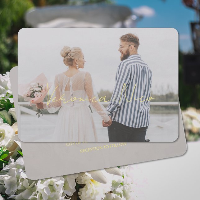 Añadir invitación de casamiento de fotos (Add Photo Wedding Invitation (front and back))