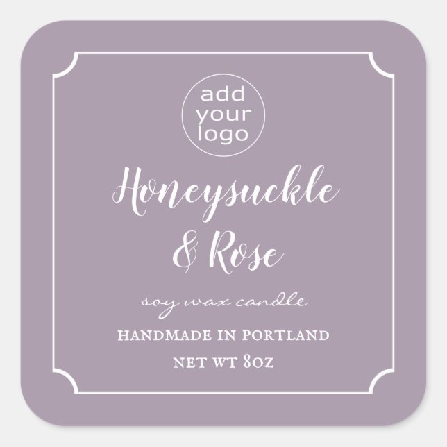 Añadir la etiqueta de lavanda de la vara con logot (Anverso)