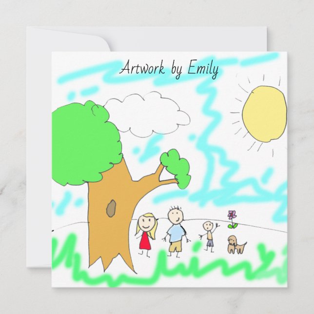 Añadir la ilustración de su hijo a esto (Anverso)