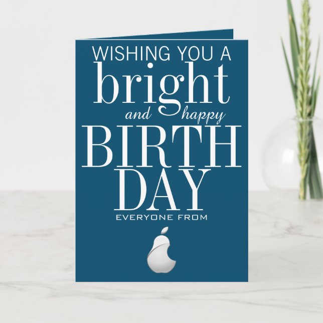 Añadir la tarjeta de cumpleaños azul de su emplead (Anverso)