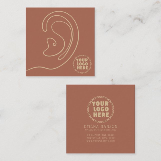 Añadir la tarjeta de presentación de joyas con log (Anverso / Reverso)