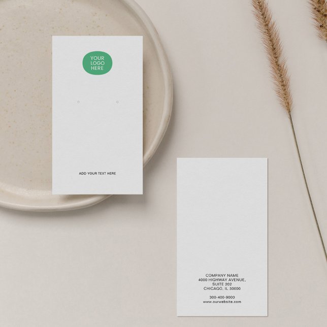 Añadir la tarjeta de presentación del logotipo Whi (Elegant Minimalist Company Logo Business Card)