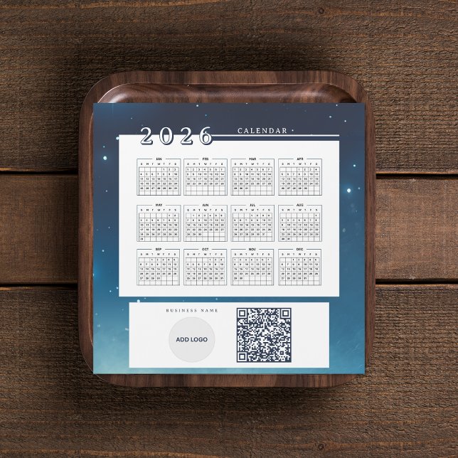 Añadir la tarjeta magnética del código QR del cale (Add Logo 2026 Calendar QR Code Magnetic Card)