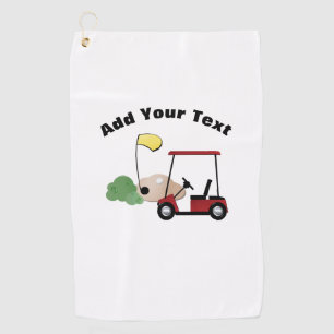 Añadir la toalla de golf de texto