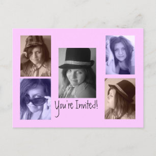 Añadir las invitaciones de la postal de cumpleaños