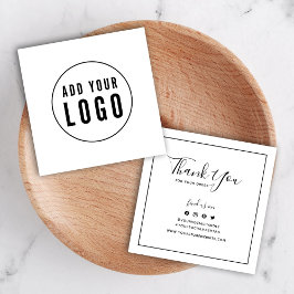 Añadir logotipo Borde negro social Gracias Inserta