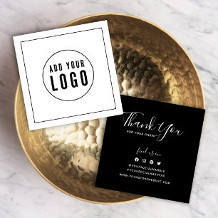 Añadir logotipo Borde negro social Gracias Inserta