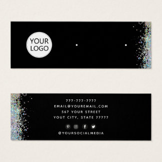 Añadir logotipo Jewelry Modern Black earring displ