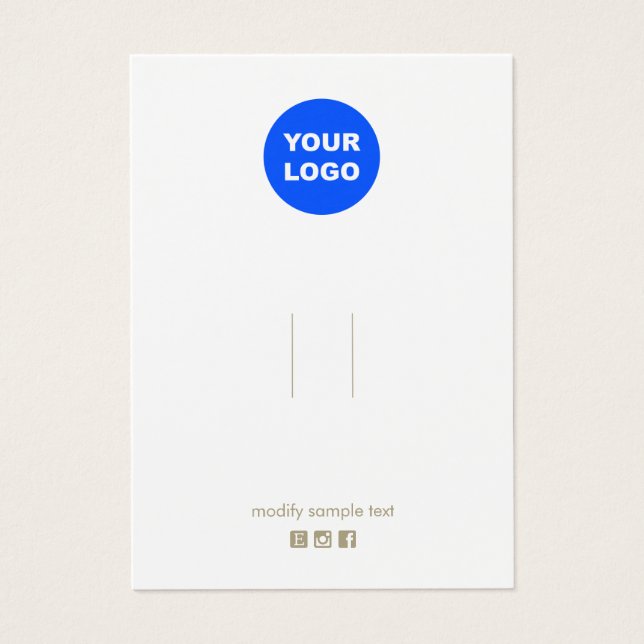 Añadir logotipo Tarjeta de visualización de barras (Frente)