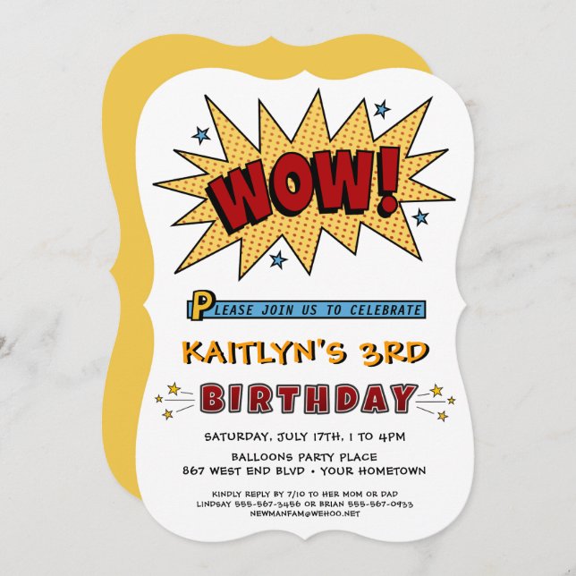 Añadir nombre 3ª o cualquier invitación de fiesta  (Anverso / Reverso)