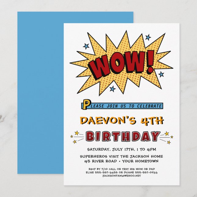 Añadir nombre 4ª o cualquier invitación de fiesta  (Anverso / Reverso)