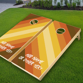 Añadir nombre a las franjas retro y colores cálido