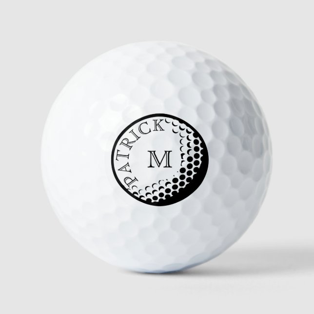 Añadir nombre e inicial a estas bolas de golf (Anverso)