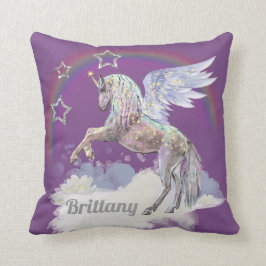 Añadir nombre Fantasy Unicorn almohada de decoraci