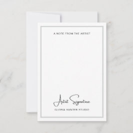 Añadir nota de Personalizado de firma del artista