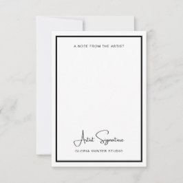 Añadir nota de Personalizado de firma del artista