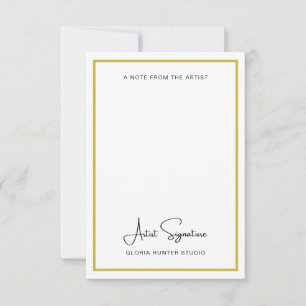 Añadir nota de Personalizado de firma del artista