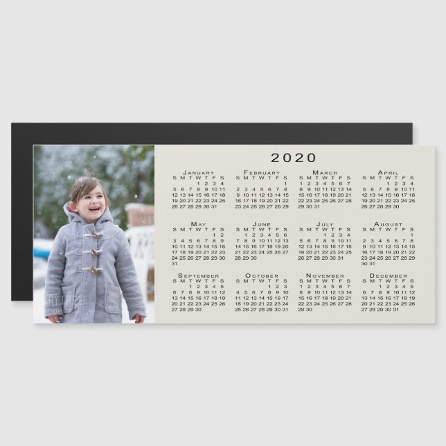 Añadir su calendario de fotos 2020 en beige (Anverso/Reverso)