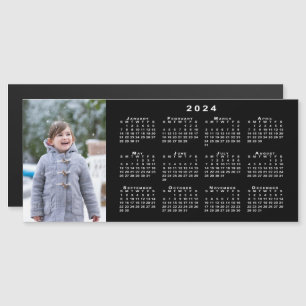 Añadir su calendario de fotos 2024 en el imán negr