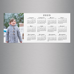 Añadir su calendario de fotos 2025 en el imán blan