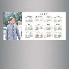 Añadir su calendario de fotos 2026 en el imán blan