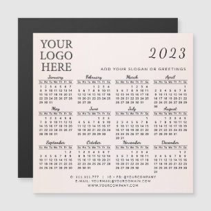 Añadir su logotipo 2023 Magnetic Business Calendar