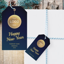 Añadir su logotipo aquí empresa Año nuevo etiqueta