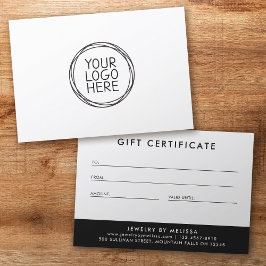 Añadir su logotipo certificado de regalo Minimalis