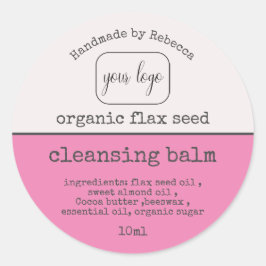 Añadir su logotipo Etiqueta de productos rosados d