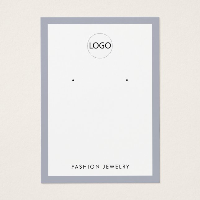 Añadir su logotipo tarjeta de presentación de joya (Frente)